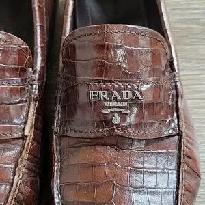 Prada | Shoes | Prada Milano Brown Leather Croc Crocodile  display picture 1